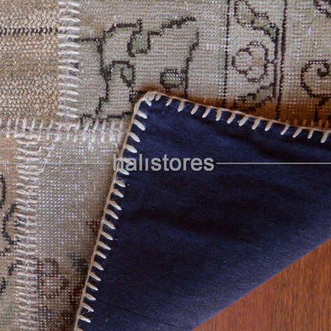 Liviadora Antik Patchwork Halı Bej - 5