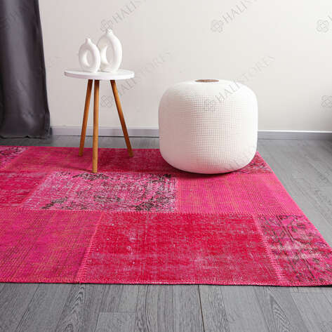 Halıstores Fuşya Patchwork Halı 120x180cm - 2