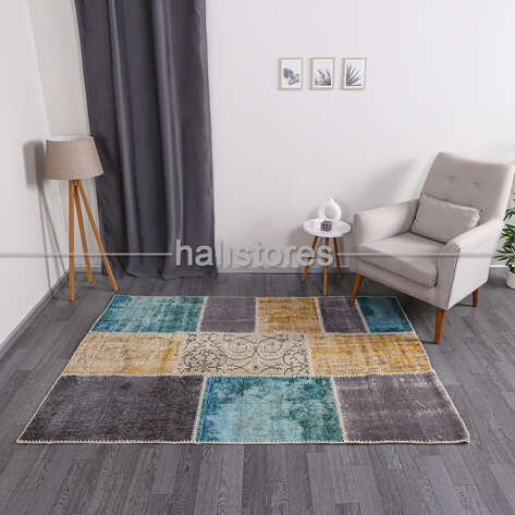 Liviadora Antik Patchwork Halı Minty - 1