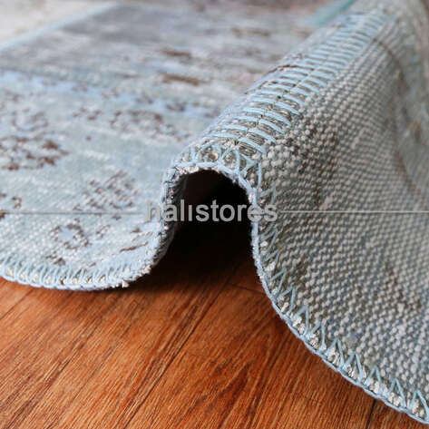 Liviadora Antik Patchwork Halı Okyanus Mavi - 4