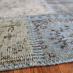Liviadora Antik Patchwork Halı Okyanus Mavi (6)