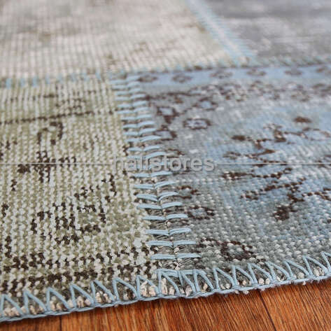 Liviadora Antik Patchwork Halı Okyanus Mavi - 6