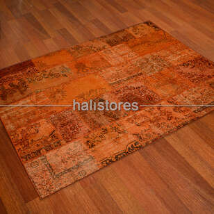 Liviadora Antik Patchwork Halı Turuncu (2)
