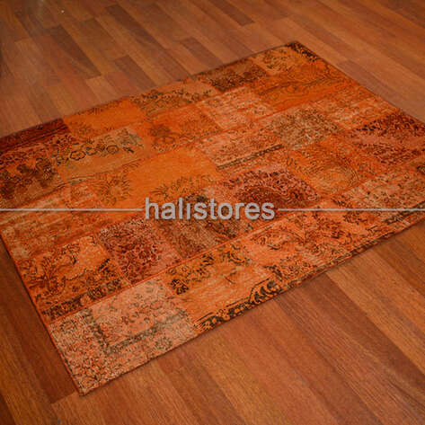 Liviadora Antik Patchwork Halı Turuncu - 2