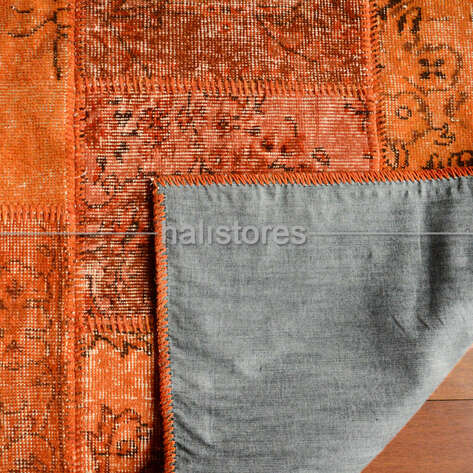 Liviadora Antik Patchwork Halı Turuncu - 5