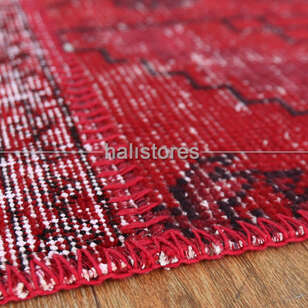 Liviadora El Dokuma Patchwork Halı Kırmızı (4)