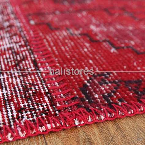 Liviadora El Dokuma Patchwork Halı Kırmızı - 4