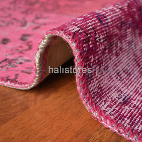 Liviadora El Dokuma Patchwork Halı Pembe - 3