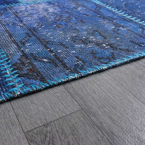 Liviadora El Halısı Patchwork Mavi-Turkuaz - 5