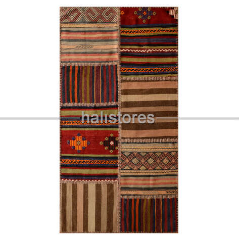 Liviadora Kilim Patchwork Halı Kahve - 1