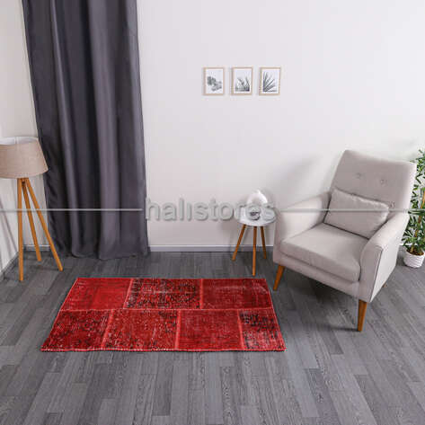 Liviadora Kırmızı Patchwork Halı - 3