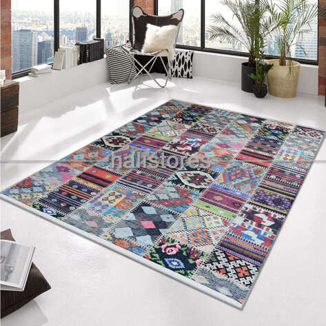 Liviadora Patchwork Desenli Kilim Halı Nova 03 - 1