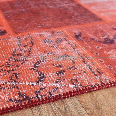 Liviadora Patchwork Desenli Turuncu Halı - 4