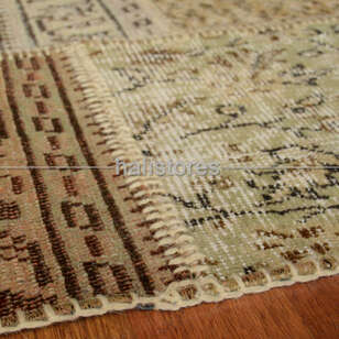Liviadora Patchwork El Dokuma Halı Bej-Kahve (5)