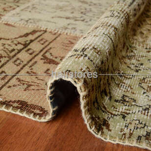 Liviadora Patchwork El Dokuma Halı Bej-Kahve (4)