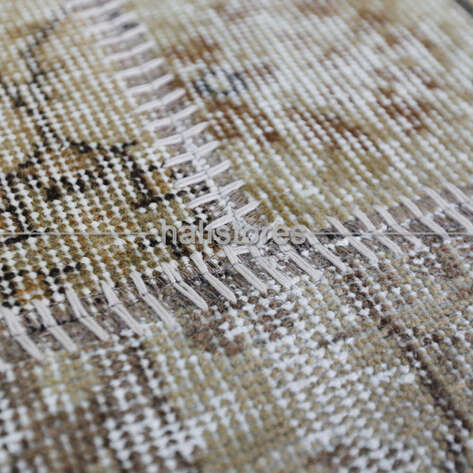 Liviadora Patchwork El Dokuma Halı Bej - 4
