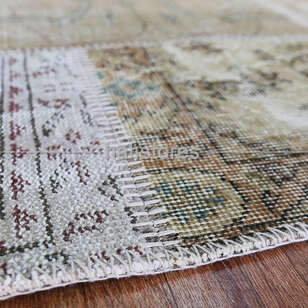 Liviadora Patchwork El Dokuma Halı Bej (5)