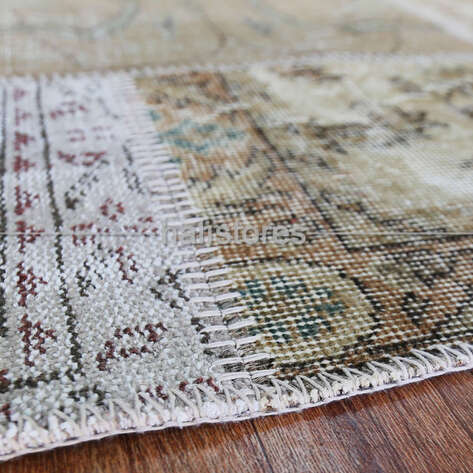 Liviadora Patchwork El Dokuma Halı Bej - 5