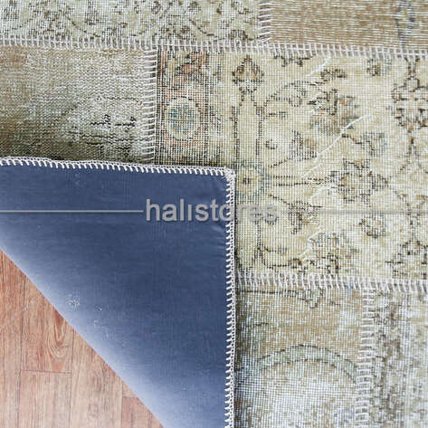 Liviadora Patchwork El Dokuma Halı Bej - 6