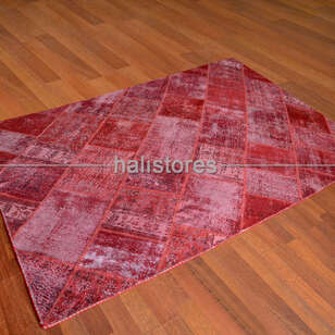 Liviadora - Liviadora Patchwork El Halısı Bordo (1)