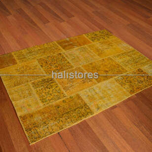 Liviadora Patchwork El Halısı Koyu Sarı (2)