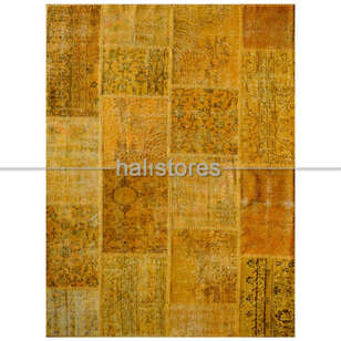 Liviadora Patchwork El Halısı Koyu Sarı (1)