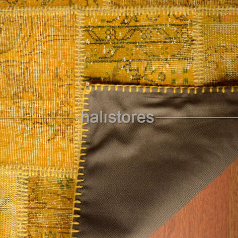 Liviadora Patchwork El Halısı Koyu Sarı - 6