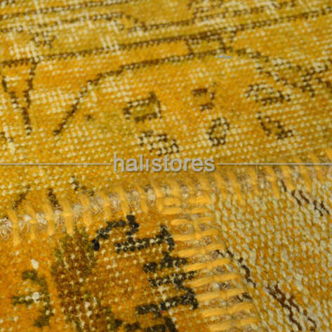 Liviadora Patchwork El Halısı Koyu Sarı - 5