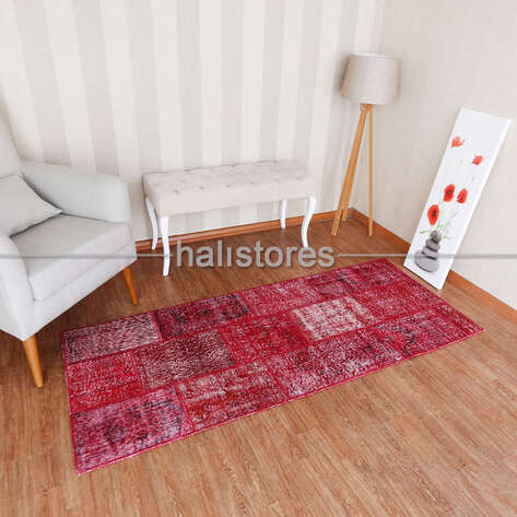Liviadora Patchwork Halı Bordo - 1