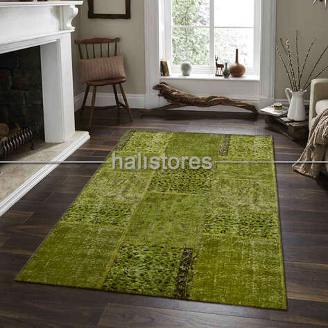 Liviadora Patchwork Halı Fıstık Yeşili - 1