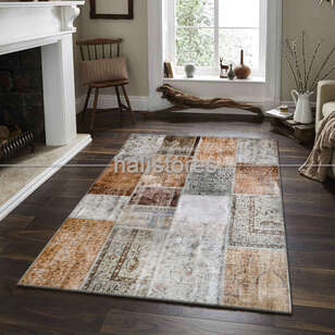 Liviadora Patchwork Halı Gri-Kahve (1)