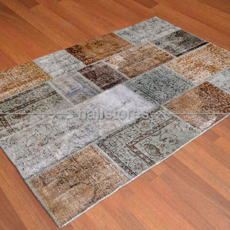 Liviadora Patchwork Halı Gri-Kahve - 2
