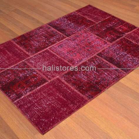 Liviadora Patchwork Halı Koyu Vişne - 2