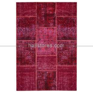 Liviadora Patchwork Halı Koyu Vişne (4)