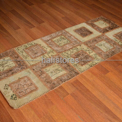 Liviadora Patchwork Halı Kübik Bej-Kahve - 2