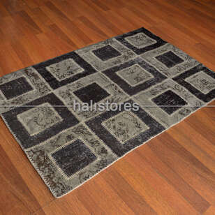 Liviadora Patchwork Halı Kübik Bej Koyu Kahve (2)