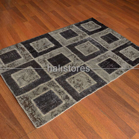 Liviadora Patchwork Halı Kübik Bej Koyu Kahve - 2