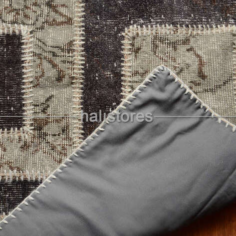 Liviadora Patchwork Halı Kübik Bej Koyu Kahve - 7