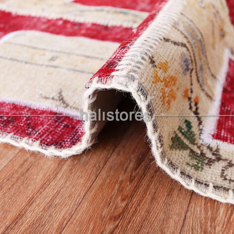 Liviadora Patchwork Halı Kübik Kırmızı-Bej - 3