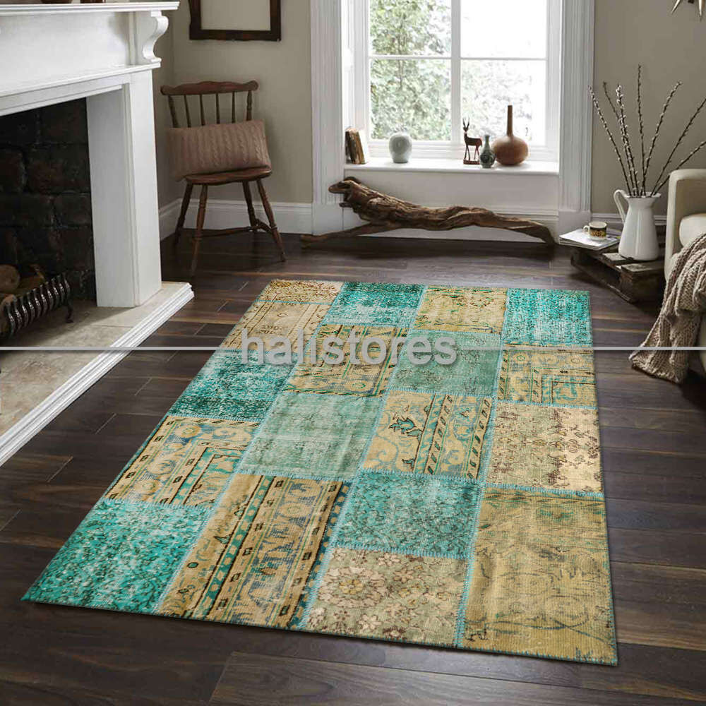 Liviadora Patchwork Halı Petrol Yeşili