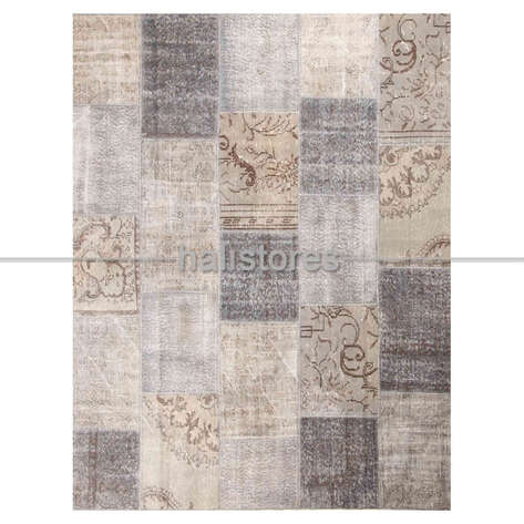 Liviadora Patchwork Halısı Gri-Bej - 2