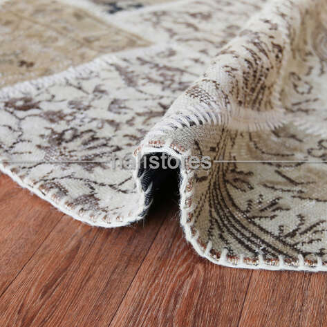 Liviadora Patchwork Yuvarlak Halı Cross Bej - 3