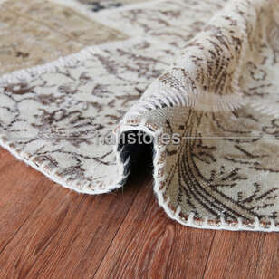 Liviadora Patchwork Yuvarlak Halı Cross Bej (3)