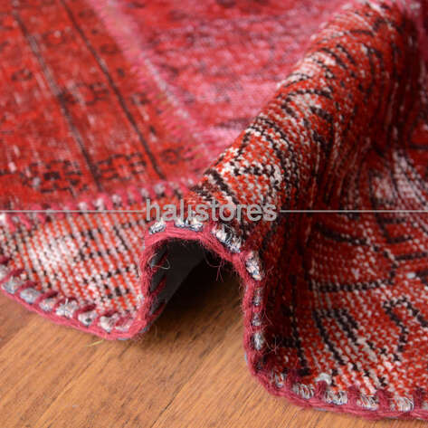 Liviadora Patchwork Yuvarlak Halı Cross Kırmızı - 4