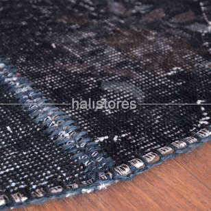 Liviadora Patchwork Yuvarlak Halı Cross Siyah (5)