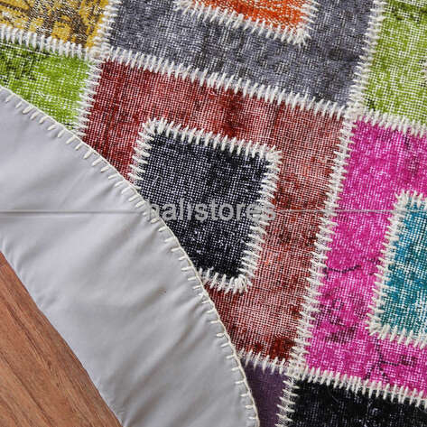 Liviadora Patchwork Yuvarlak Halı Kübik Multi - 6
