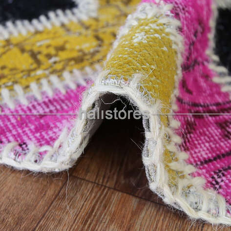 Liviadora Patchwork Yuvarlak Halı Kübik Multi - 3