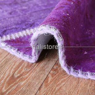 Liviadora Patchwork Yuvarlak Halı Mor-Lacivert (3)