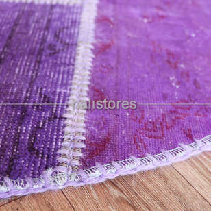 Liviadora Patchwork Yuvarlak Halı Mor-Lacivert (5)