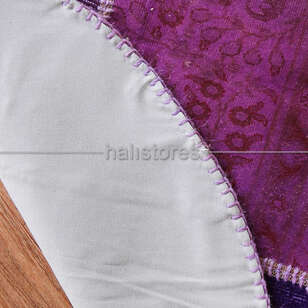 Liviadora Patchwork Yuvarlak Halı Mor-Lacivert (6)